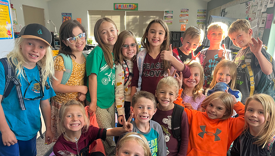 Group of smiling students