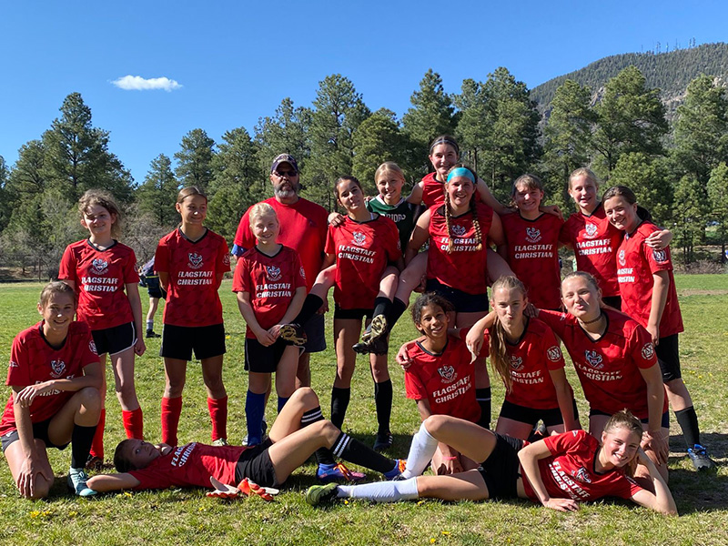 Flagstaff Christian School Middle School Girls Soccer Team