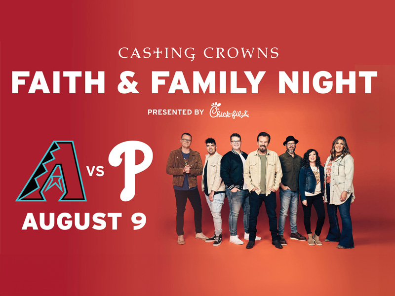 D-Backs Faith and Family Night promo image with Casting Crowns music group